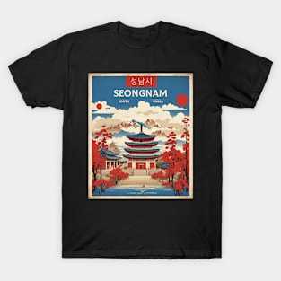 Seongnam South Korea Travel Tourism Retro Vintage T-Shirt